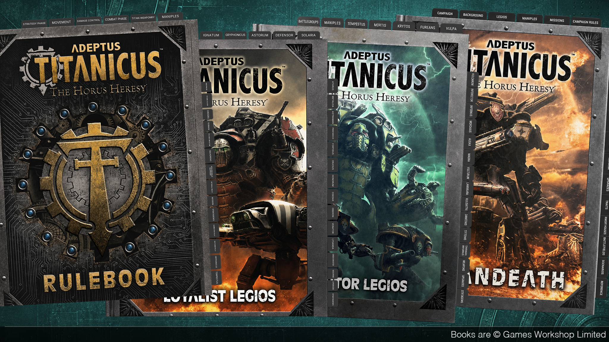 Adeptus Titanicus Rule Books Tabs